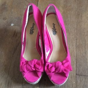 Charlotte Russe Pink Wedges